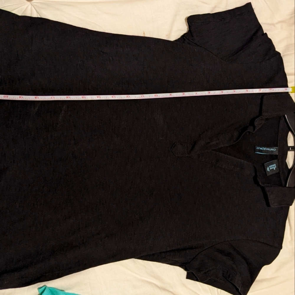 Black polo type shirt, size M